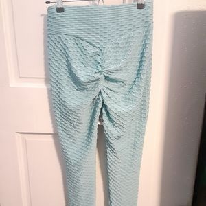 Teal Cinch Bottom  Enhancing leggings